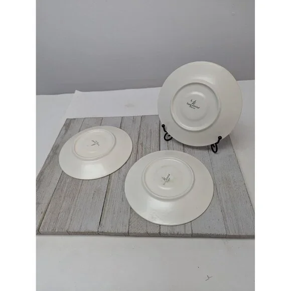 LongChamps France Nemours Set of 3 Saucers Plates Vintage 6 1/2” Hand Painted - Picture 6 of 8